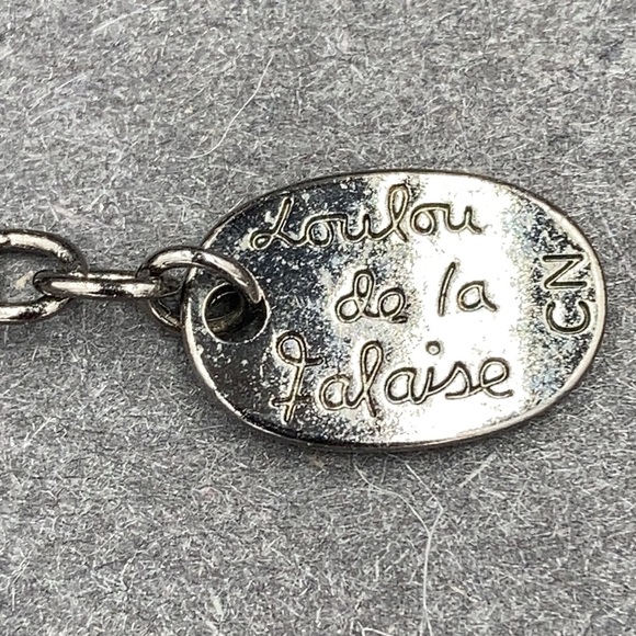 LouLou De La Falaise Rhinestone Loop Necklace - Picture 7 of 8